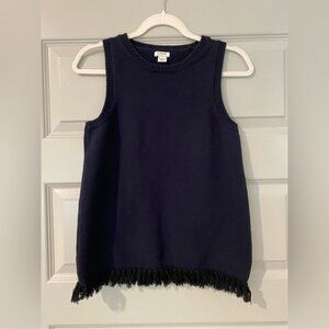 Navy J. Crew sleeveless sweater